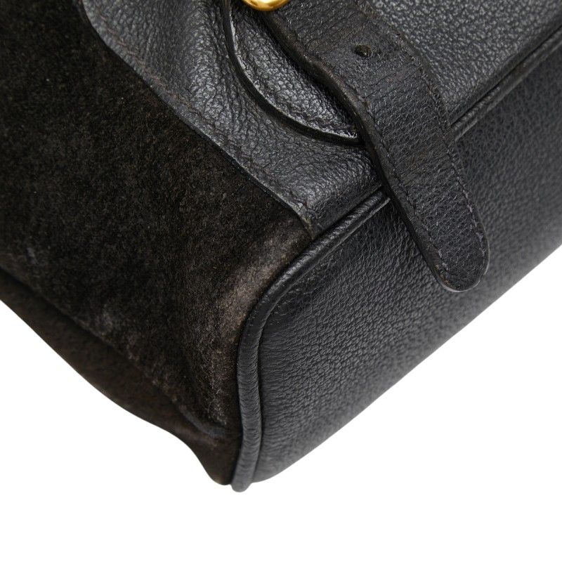 Gucci Bamboo Backpack 003 Black Suede Leather — view 7