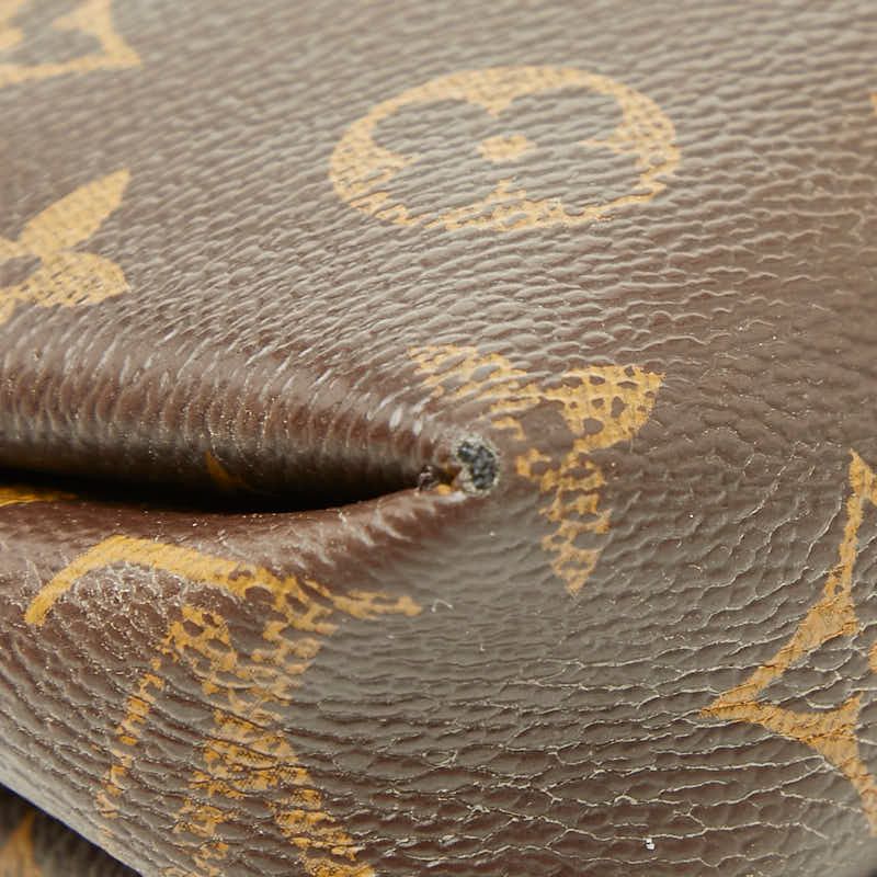 Louis Vuitton Monogram Pallas Clutch Chain 2-Way Shoulder Bag Brown Cerise Red — view 7