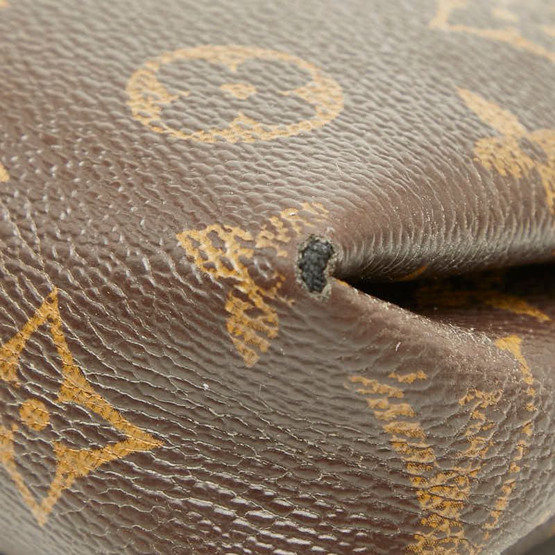 Louis Vuitton Monogram Pallas Clutch Chain 2-Way Shoulder Bag Brown Cerise Red — view 4