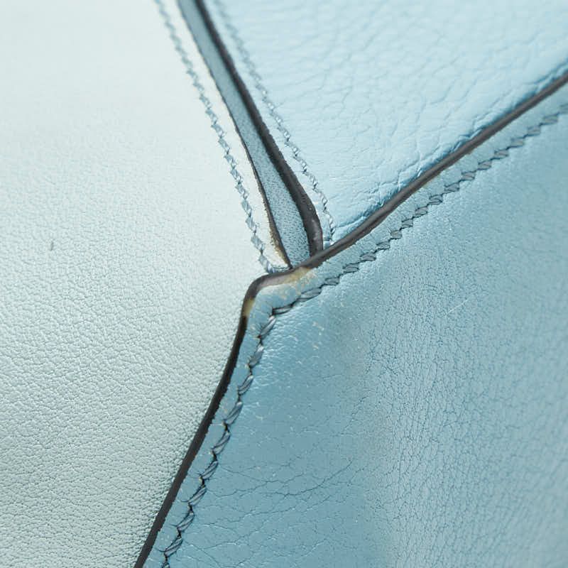 Loewe Anagram Puzzle Shoulder Bag Blue Leather — view 7