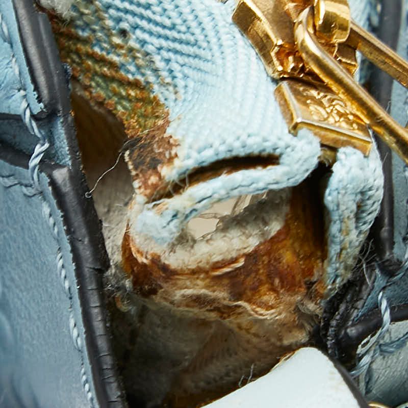 Loewe Anagram Puzzle Shoulder Bag Blue Leather — view 8