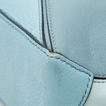 Loewe Anagram Puzzle Shoulder Bag Blue Leather — view 6