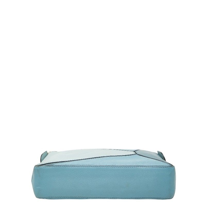 Loewe Anagram Puzzle Shoulder Bag Blue Leather — view 3