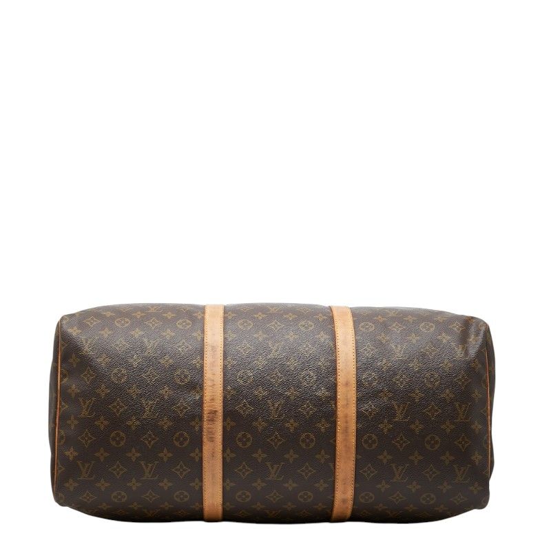 Louis Vuitton Monogram Sac Small 55 Boston Bag Brown Leather — view 3