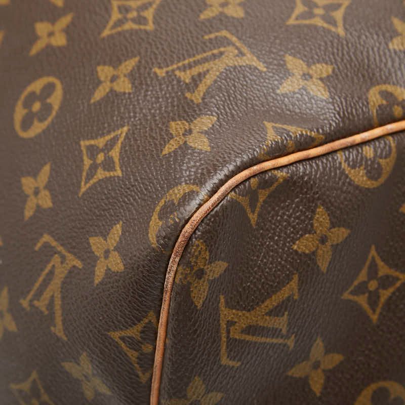 Louis Vuitton Monogram Sac Small 55 Boston Bag Brown Leather — view 4