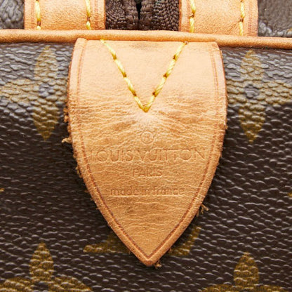 Louis Vuitton Monogram Sac Small 55 Boston Bag Brown Leather — view 9