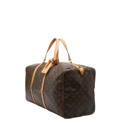 Louis Vuitton Monogram Sac Small 55 Boston Bag Brown Leather — view 2