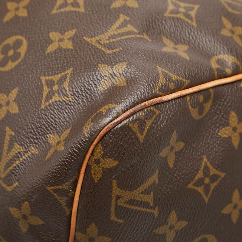 Louis Vuitton Monogram Sac Small 55 Boston Bag Brown Leather — view 6
