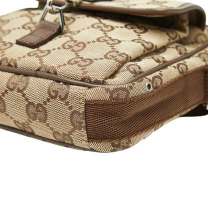 Gucci GG Canvas Crossbody Shoulder Bag Beige Brown — view 4