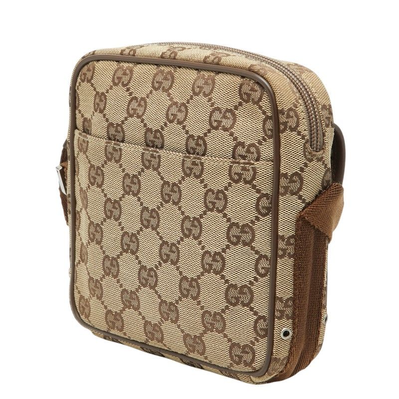 Gucci GG Canvas Crossbody Shoulder Bag Beige Brown — view 2