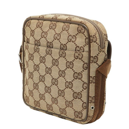 Gucci GG Canvas Crossbody Shoulder Bag Beige Brown — view 2