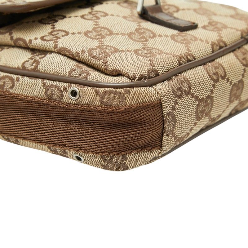 Gucci GG Canvas Crossbody Shoulder Bag Beige Brown — view 5