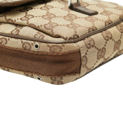 Gucci GG Canvas Crossbody Shoulder Bag Beige Brown — view 5