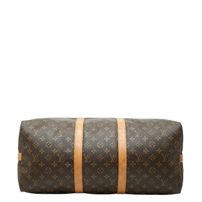 Louis Vuitton Monogram Keepall 50 Boston Bag Brown Leather — view 3