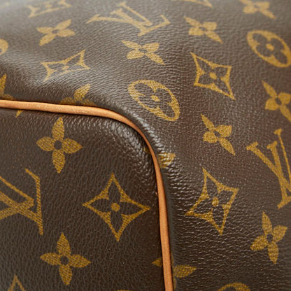 Louis Vuitton Monogram Keepall 50 Boston Bag Brown Leather — view 4