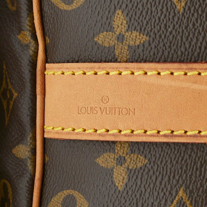 Louis Vuitton Monogram Keepall 50 Boston Bag Brown Leather — view 9
