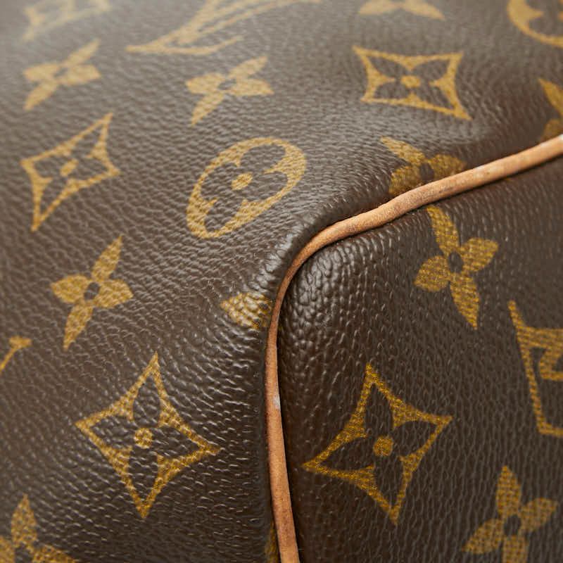Louis Vuitton Monogram Keepall 50 Boston Bag Brown Leather — view 5