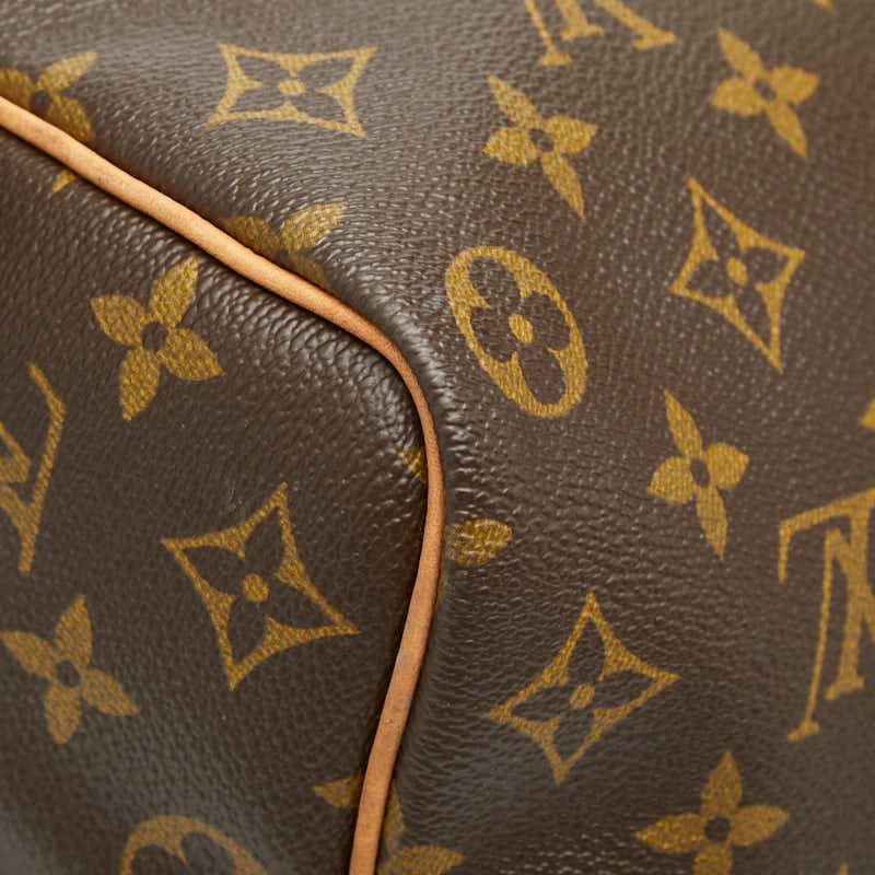 Louis Vuitton Monogram Keepall 50 Boston Bag Brown Leather — view 6