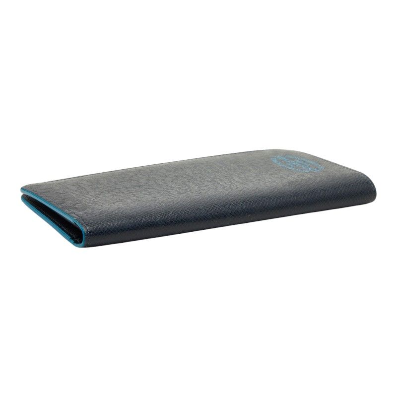 Louis Vuitton Taiga Portefeuille Brazza NM Wallet Blue Marine Leather — view 5