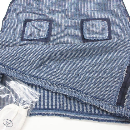 Prada Dress Tweed Chiffon Contrast Shirt Short Sleeve Blue — view 5