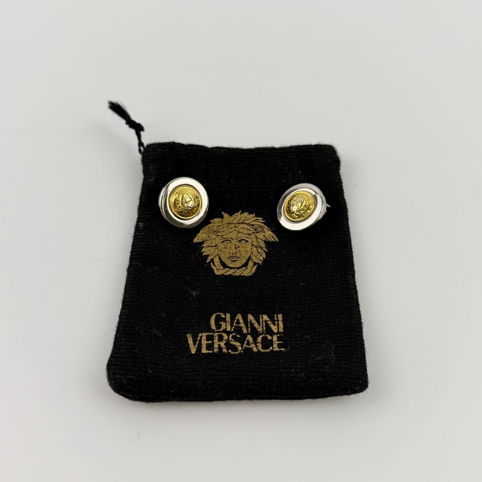 Versace Gianni Earrings Gold Vintage