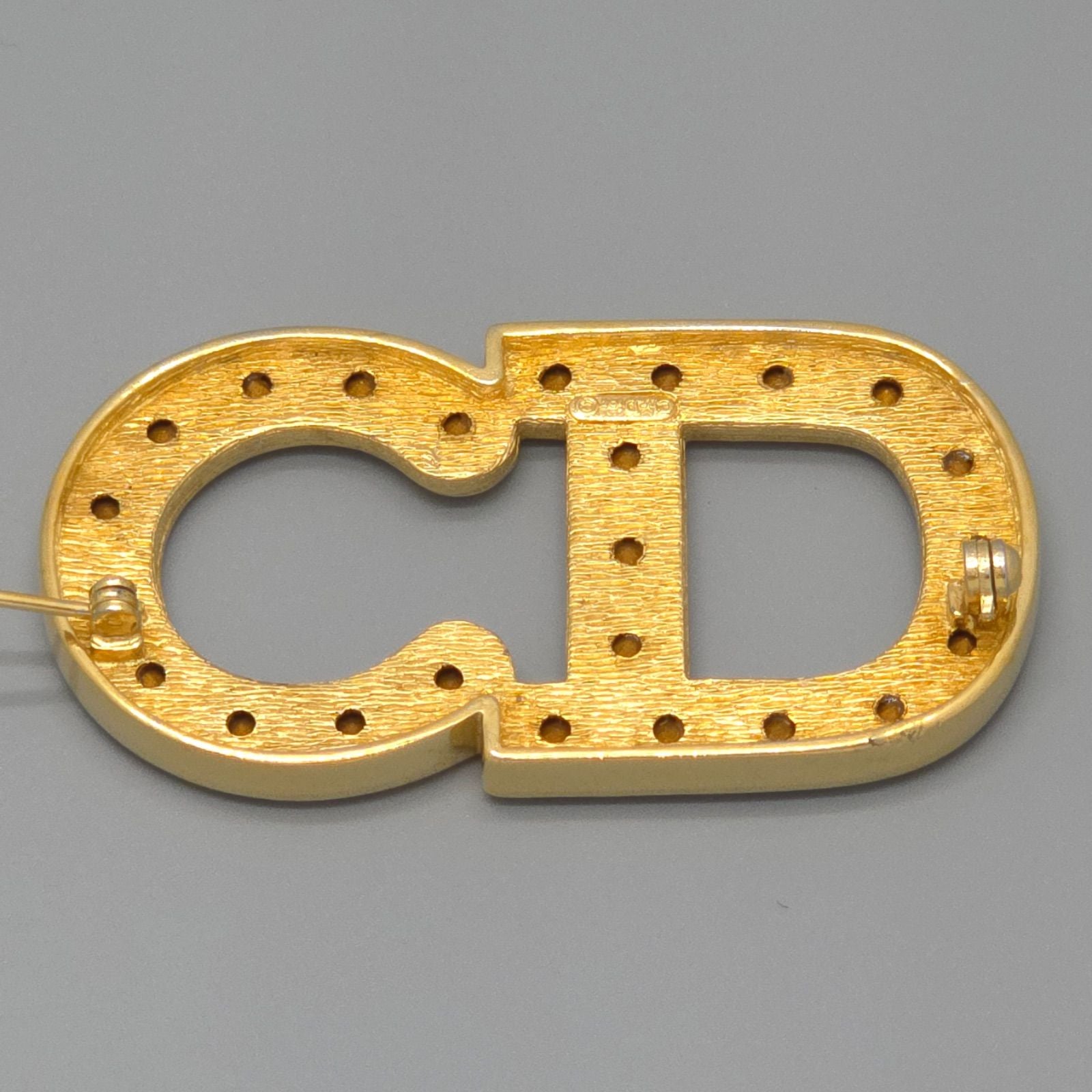 Dior CD Crystal Brooch Gold — view 2