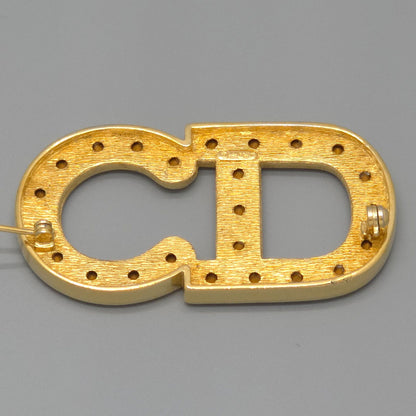 Dior CD Crystal Brooch Gold — view 2