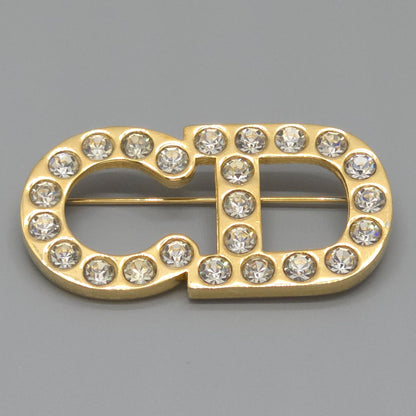 Dior CD Crystal Brooch Gold