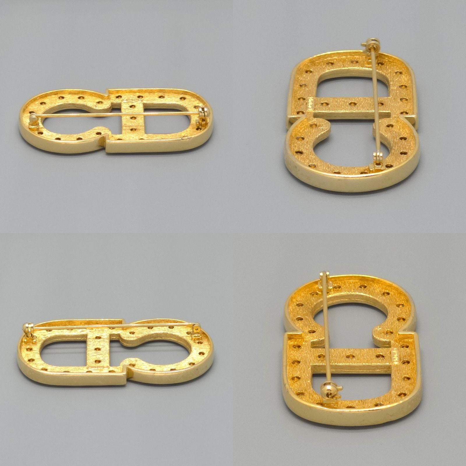 Dior CD Crystal Brooch Gold — view 5