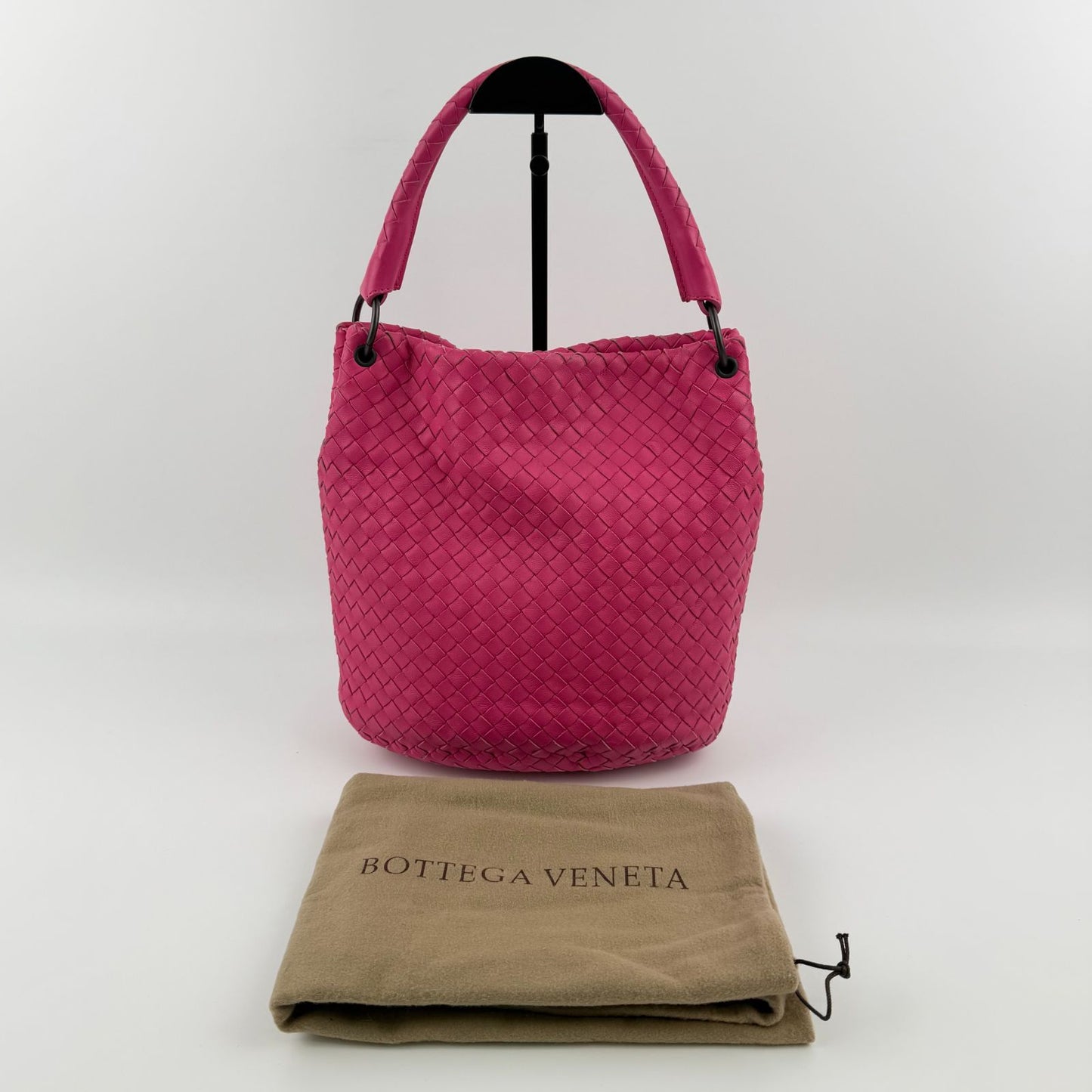 Bottega Veneta Intrecciato Tote Pink Leather Vintage — view 3