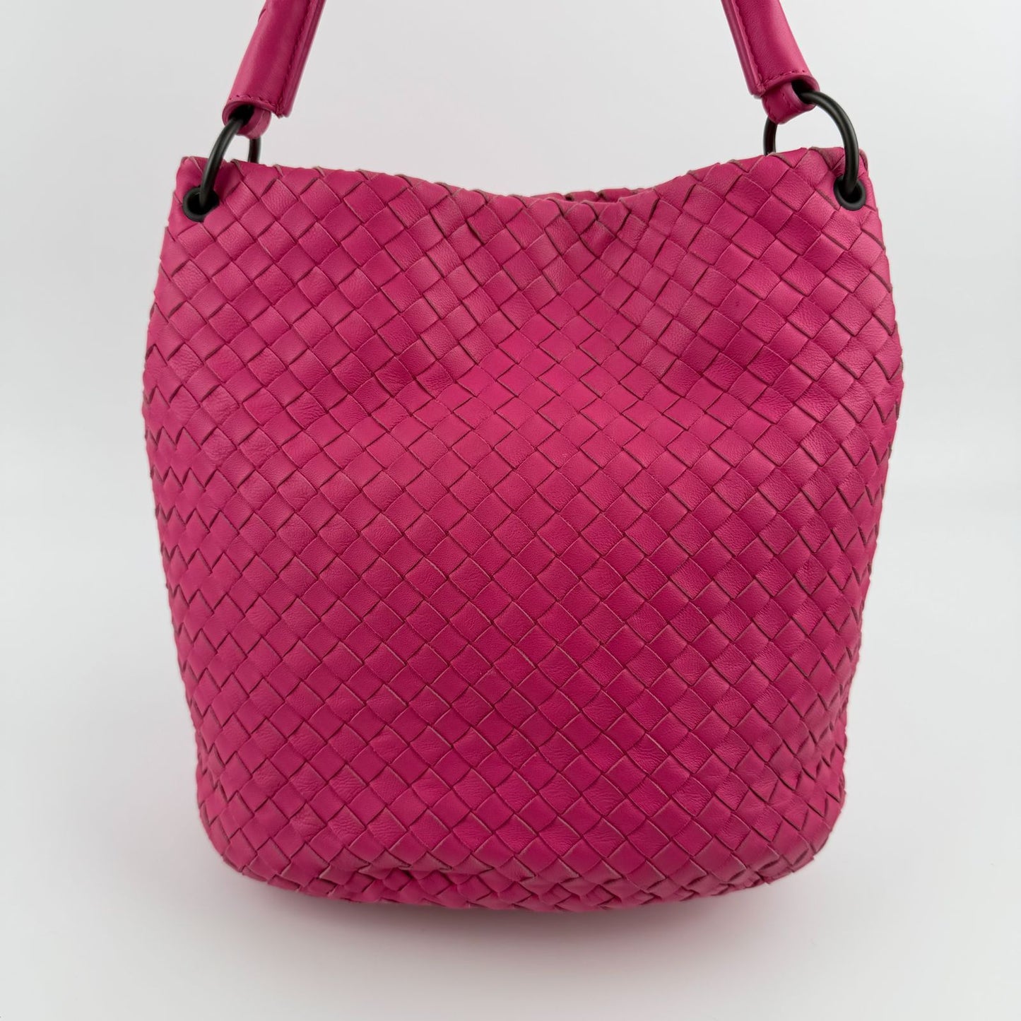 Bottega Veneta Intrecciato Tote Pink Leather Vintage — view 5