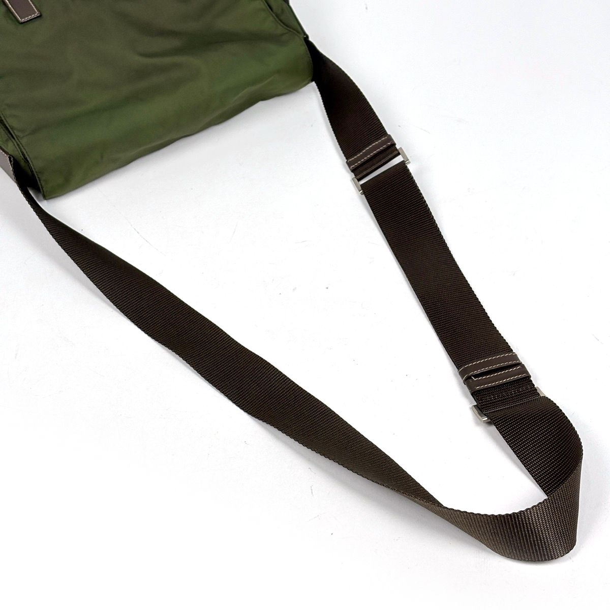 Prada Shoulder Bag Khaki Nylon Green Beige Brown — view 5