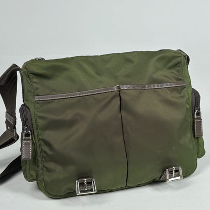 Prada Shoulder Bag Khaki Nylon Green Beige Brown — view 6