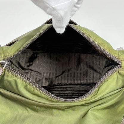 Prada Shoulder Bag Khaki Nylon Green Beige Brown — view 8