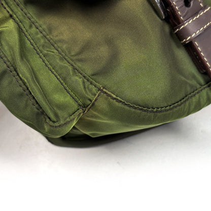 Prada Shoulder Bag Khaki Nylon Green Beige Brown — view 3