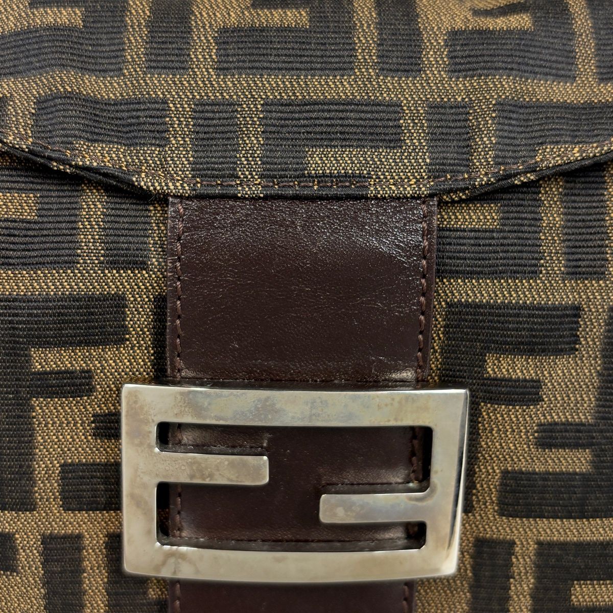 Fendi Zucca Pattern Shoulder Bag Canvas Brown — view 4