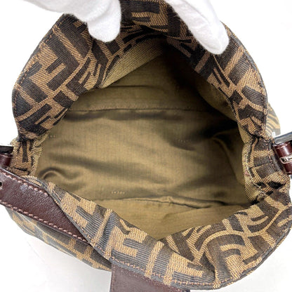 Fendi Zucca Pattern Shoulder Bag Canvas Brown — view 7