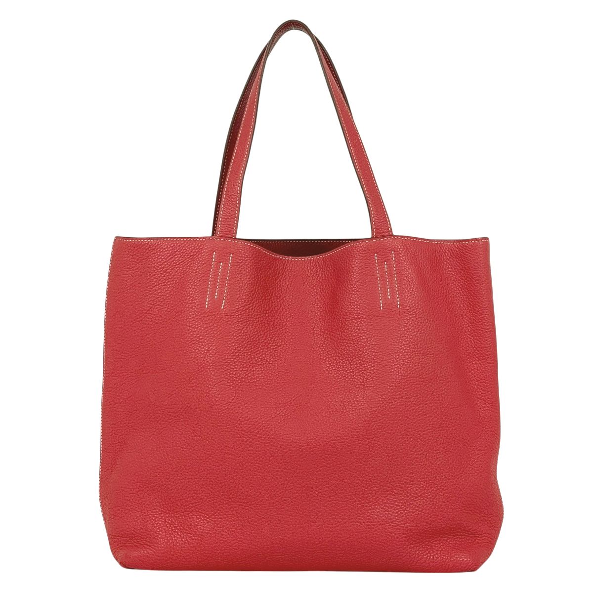 Hermes Double Sens 36 Reversible Shoulder Bag Tote Taurillon Clemence Rose — view 3