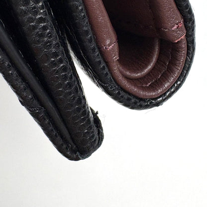 Chanel CC Logo Trifold Wallet Caviar Leather Black — view 3