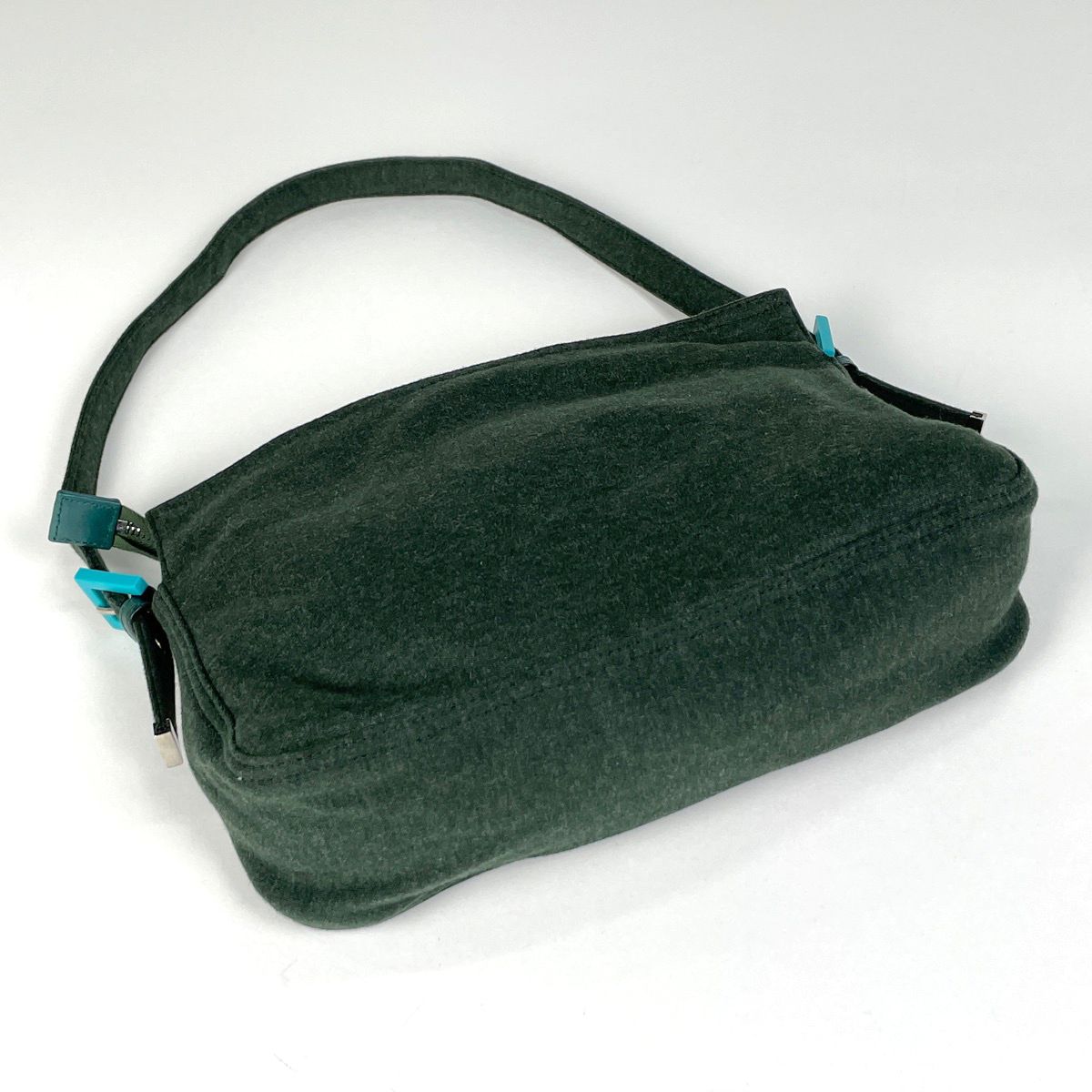Fendi Zucca Logo Shoulder Bag Fabric Green — view 2