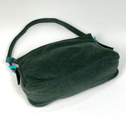 Fendi Zucca Logo Shoulder Bag Fabric Green — view 2
