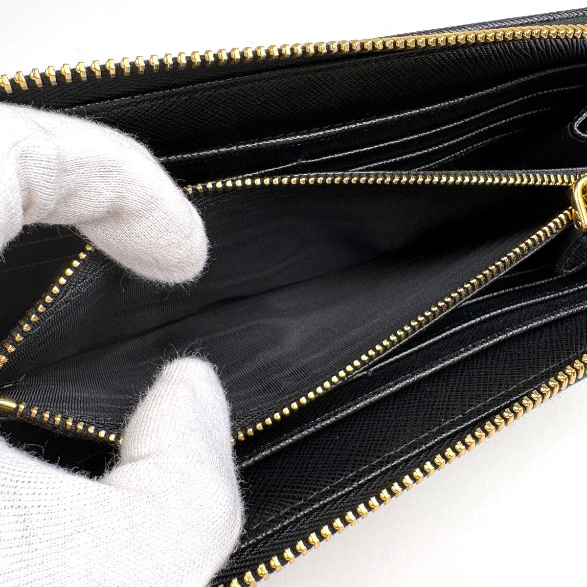 Prada Zip Around Wallet Nylon Nero — view 6