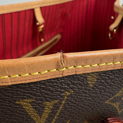 Louis Vuitton Neverfull MM Tote Monogram Brown Cerise — view 6