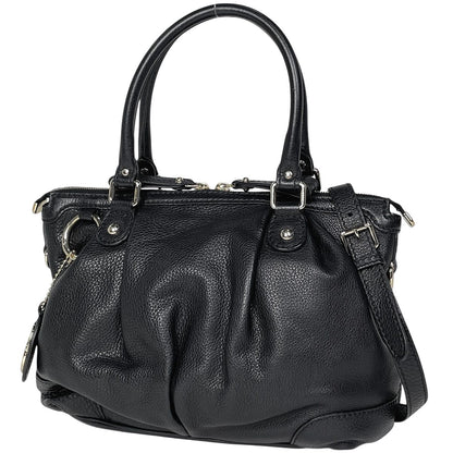 Gucci Ski Handbag 2-Way Leather Black