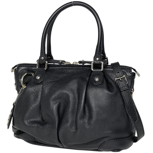 Gucci Ski Handbag 2-Way Leather Black