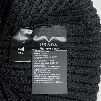 Prada Knit Cap Re-Nylon Hat Wool Nero — view 4