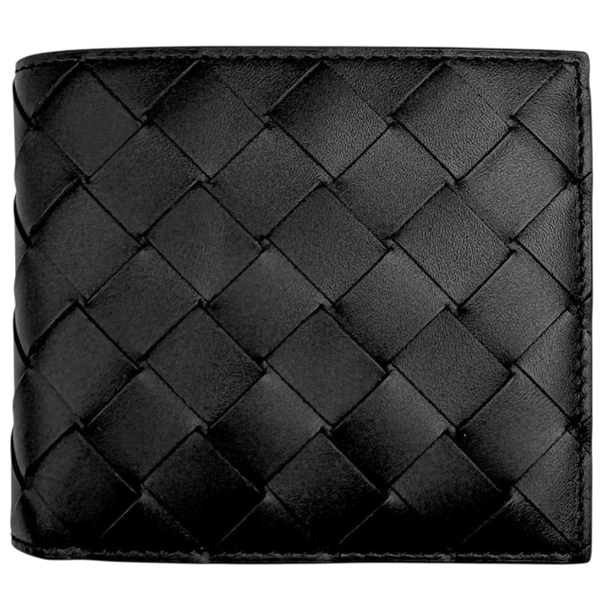 Bottega Veneta Intrecciato Bifold Wallet Leather Black