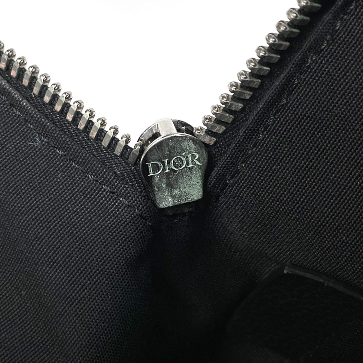 Dior Oblique Shoulder Bag Safari Canvas Black — view 8
