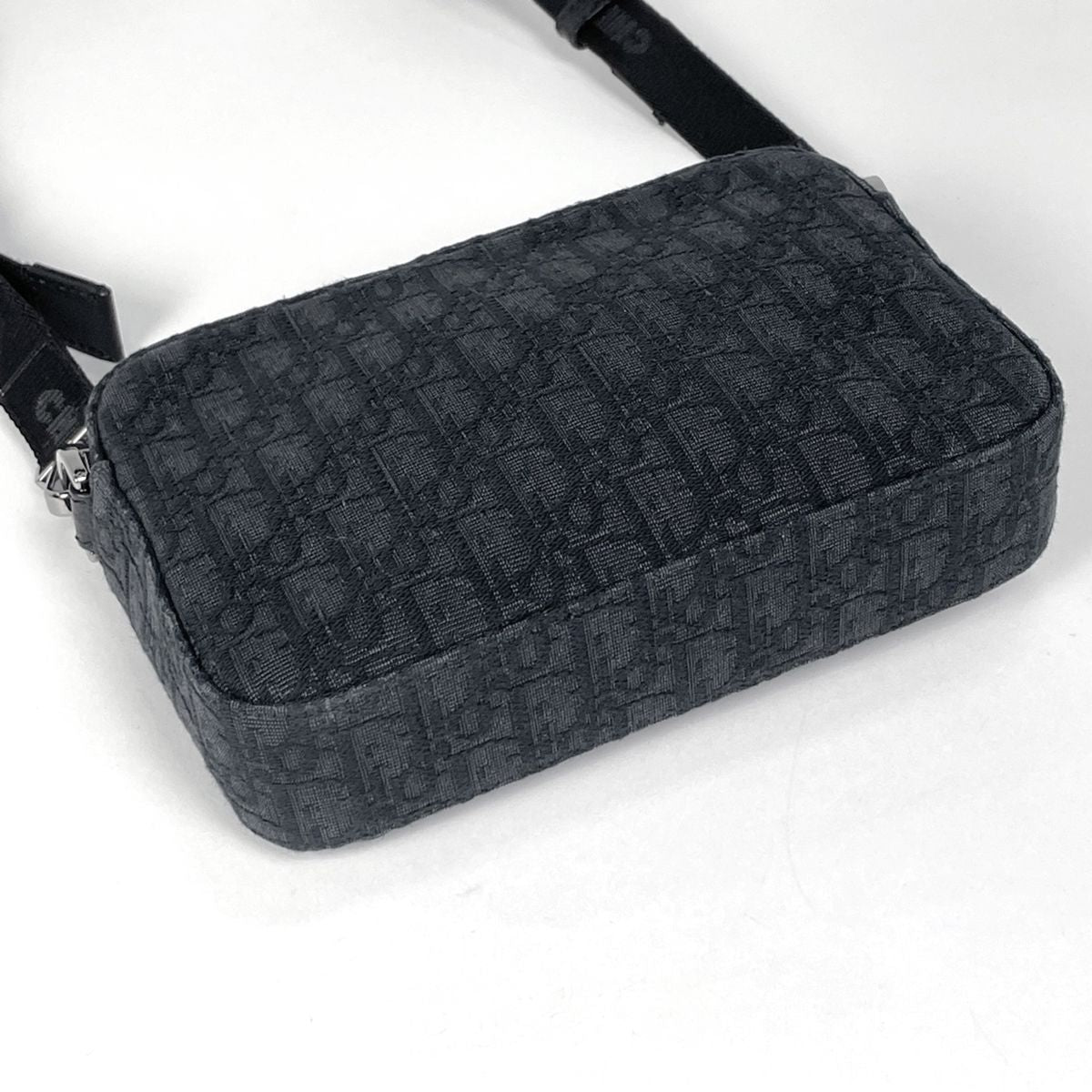 Dior Oblique Shoulder Bag Safari Canvas Black — view 2