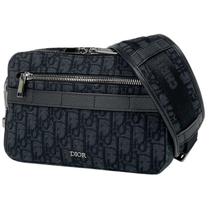 Dior Oblique Shoulder Bag Safari Canvas Black